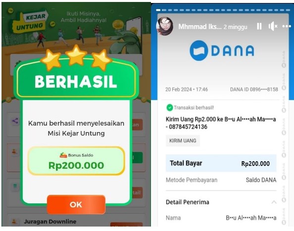 Aplikasi penghasil Saldo DANA gratis Rp200.000