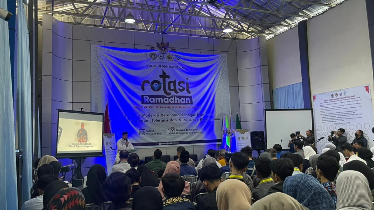 Forum Group Discussion (FGD) dalam Rotasi Ramadan berlangsung di kampus Universitas Bale Bandung, Kabupaten Bandung, Selasa 19 Maret 2024.