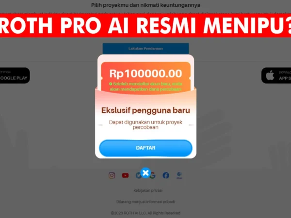 Aplikasi Penghasil Uang Roth Pro Diduga Sudah Scam!