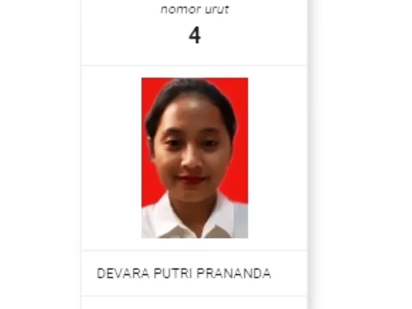 Devara Putri Prananda nomor urut 4 Caleg DPR RI Dapil Jabar 9 dari Partai Garuda. Ia merupakan otak pelaku pembunuhan Indriana Eka Dewi Saputri di Bogor, 20 Febrruari 2024. (istimewa)