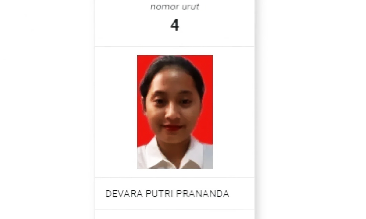 Devara Putri Prananda nomor urut 4 Caleg DPR RI Dapil Jabar 9 dari Partai Garuda. Ia merupakan otak pelaku pembunuhan Indriana Eka Dewi Saputri di Bogor, 20 Febrruari 2024. (istimewa)