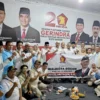 Jajaran DPC dan kader Partai Gerindra Kota Bogor usung Jenal Mutaqin maju di Pilkada 2024. (Yudha Prananda / Jabar Ekspres)