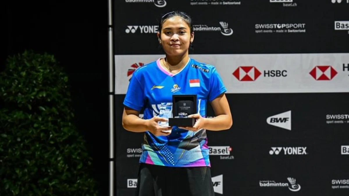Gregoria Mariska Tunjung membawa gelar runner up Swiss open 2024 (Instagram: badminton.ina)