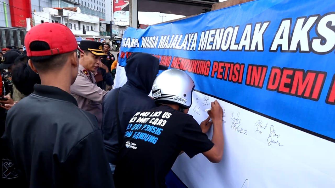 Marak Aksi Balap Liar Selama Ramadhan, Forkompimcam Majalaya Deklarasi Tolak Balap Liar. Foto Dok Humas Polresta Bandung