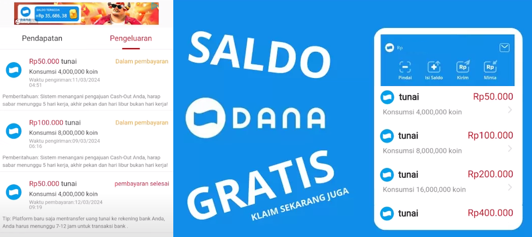 Dapat Cuan 2,3Juta? Cobain 3 Aplikasi Penghasil Saldo Dana Ini