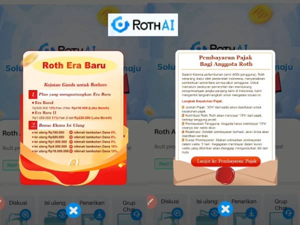 Event Roth Pro Terbaru! Bukti Aplikasi Sebentar Lagi Akan Scam!