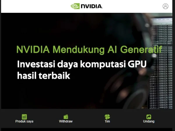 Aplikasi penghasil uang Nvidia yang diduga mencatut nama perusahaan global.