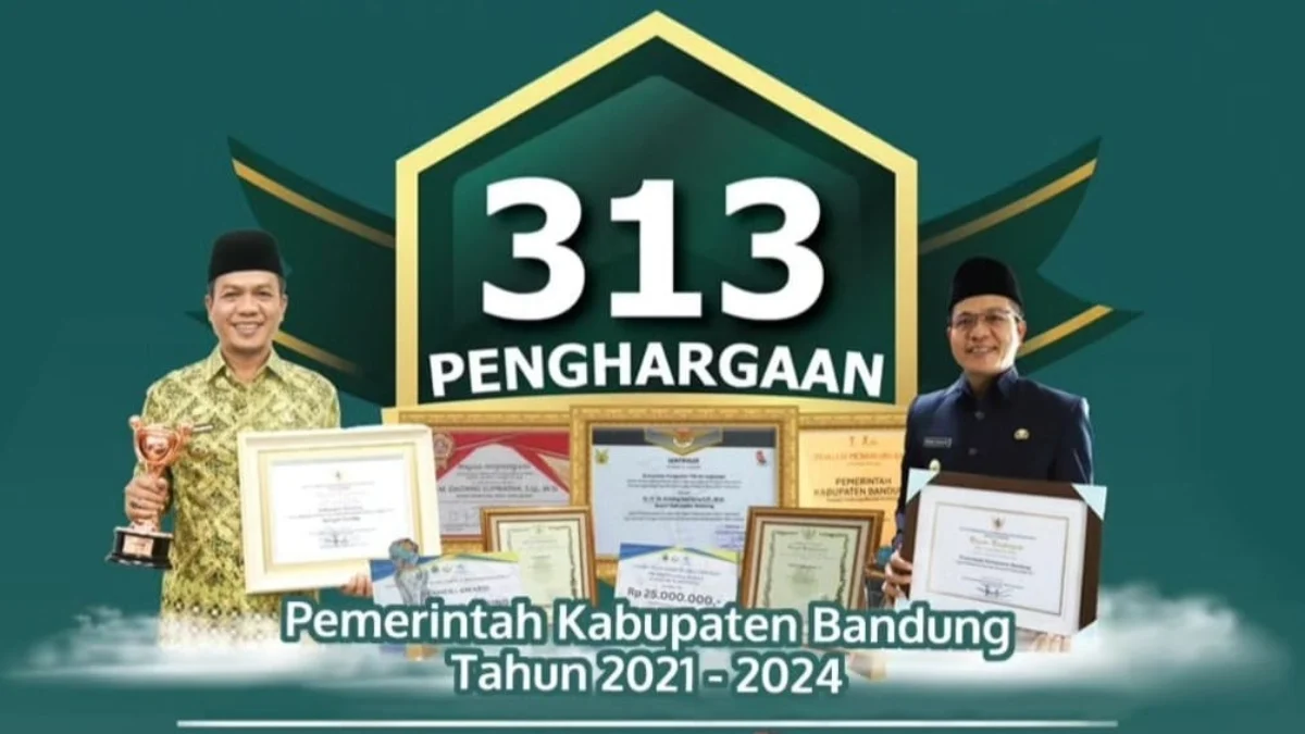 Ratusan penghargaan yang berhasil diraih Kabupaten Bandung saat hari jadi ke 383 tahun ini.