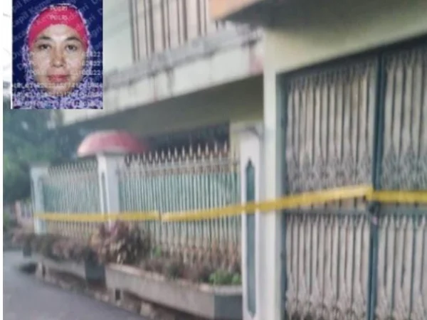 Rumah wanita yang mayatnya ditemukan dalam koper di Bekasi telah diberi garis polisi.