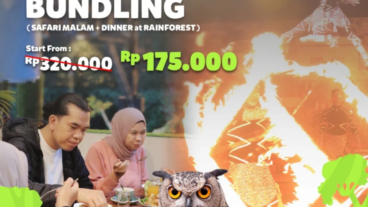 Hanya Rp175 Ribu, Paket Promo Bundling Safari Malam Plus Dinner di Taman Safari Bogor!
