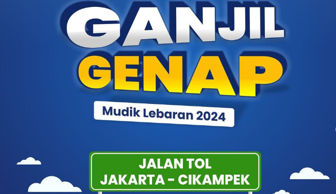 Ganjil genap mudik lebaran 2024 di Tol Jakarta - Cikampek/ Instagram @tmcpoldametro