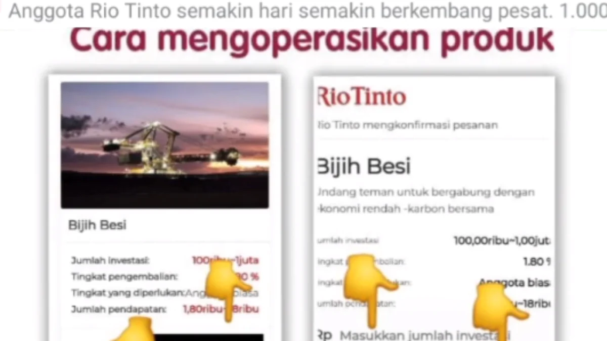 Aplikasi Rio Tinto Penghasil Uang atau Scam? Berikut Kebenarannya