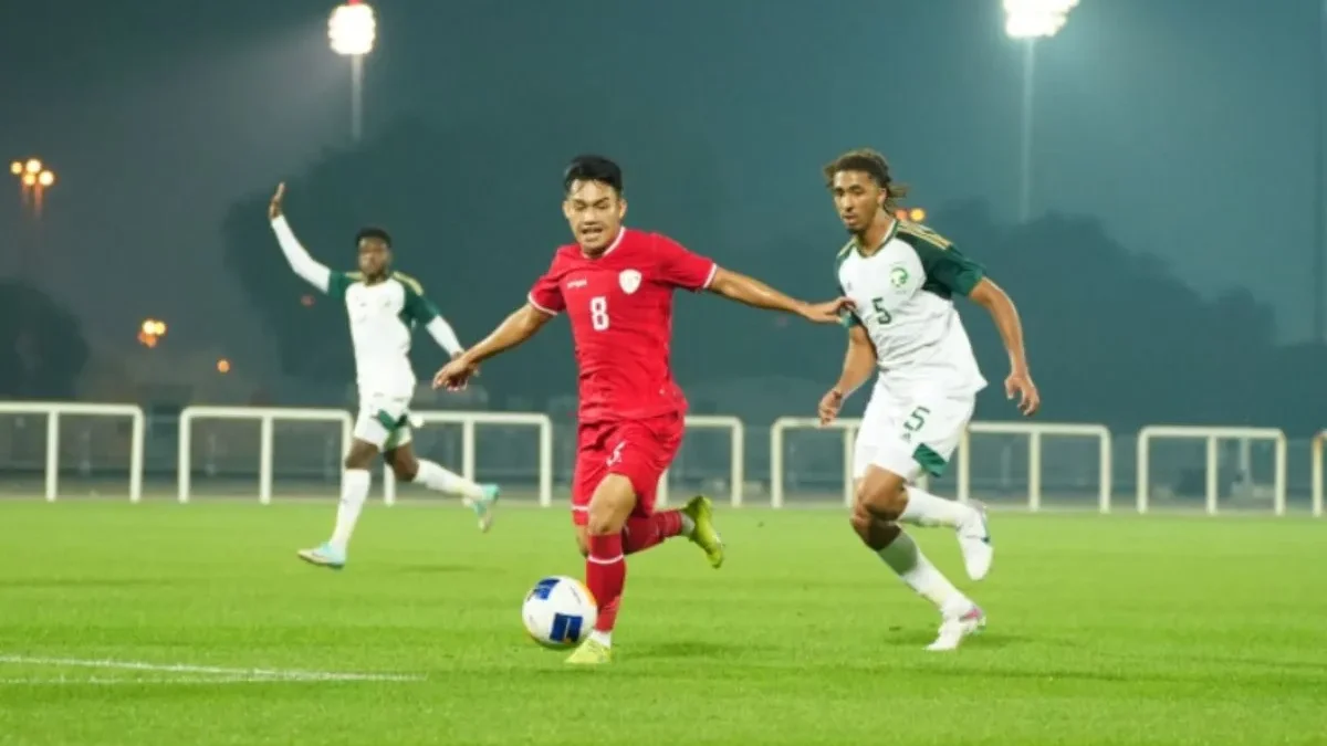 Indonesia saat bertanding dalam kualifikasi grup di Piala Asia U-23 (PSSI)