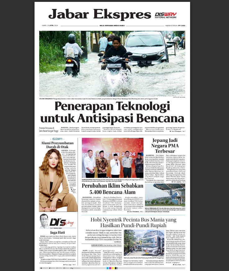 Epaper Jabar Ekspres 25 April 2024