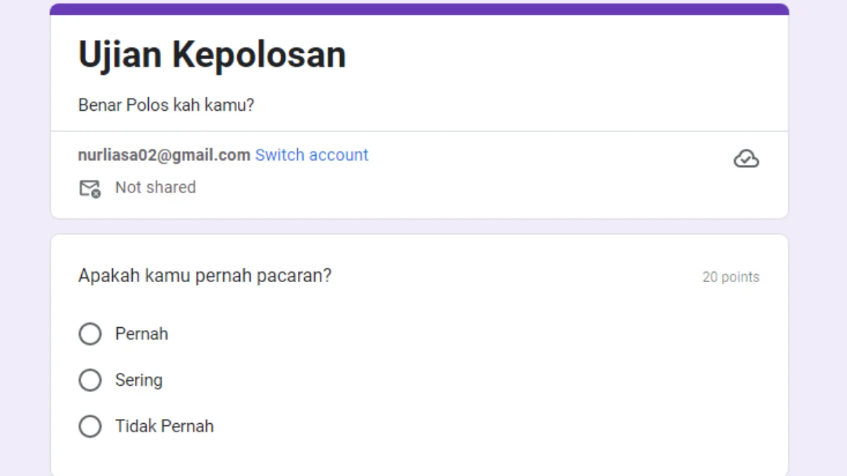 Tes Seberapa Peka Kamu Melalui Link Ujian Kepekaan Google Form DISINI ...