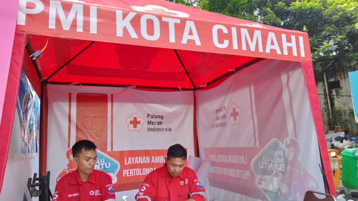 Posko PMI Kota Cimahi telah disiapkan untuk pemudik yang membutuhkan pertolongan terkait kesehatan.
