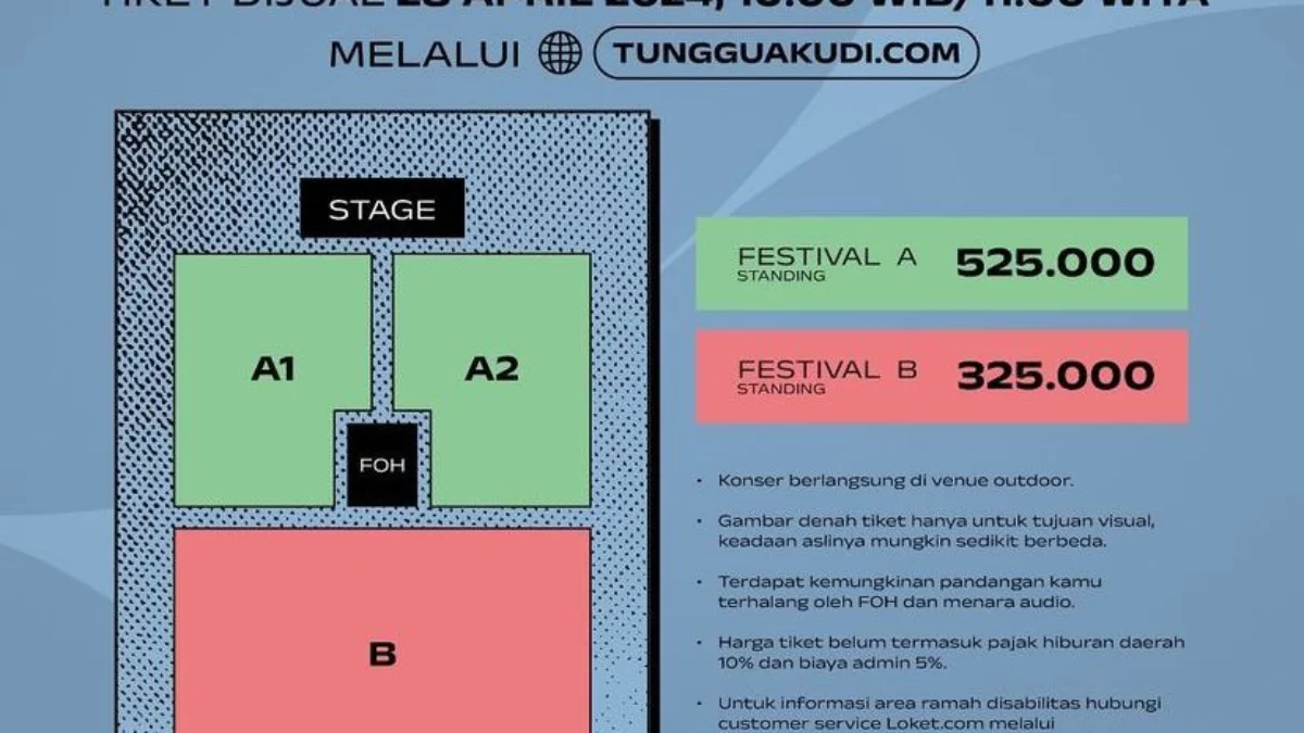 Denah & Harga Tiket Konser Sheila on 7 “TUNGGU AKU DI” Makassar (Instagram @antara.suara)
