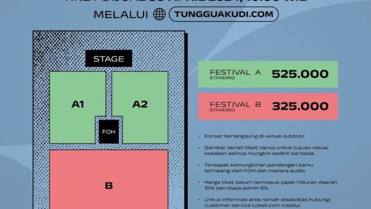 Denah & Harga Tiket Konser Sheila on 7 “TUNGGU AKU DI” Medan (Instagram @antara.suara)