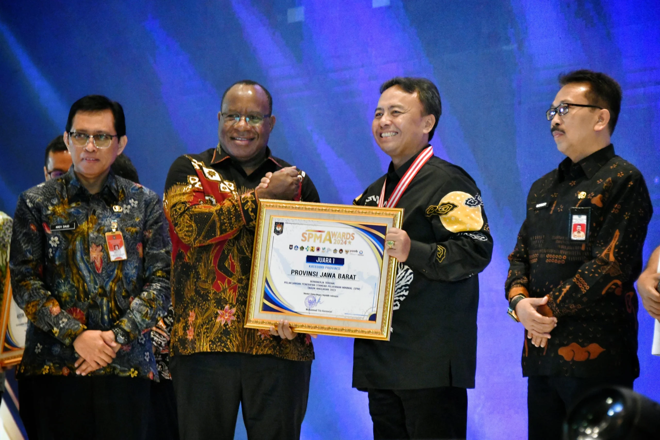 Jabar Jadi Provinsi Terbaik Pertama dalam SPM Awards 2024