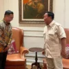 Caleg Gerindra terpilih di Dapil 6 Kabupaten Bandung, Taufiq Rahman Hakim, saat bertemu dengan Prabowo Subianto, Capres terpilih 2024/2029.