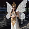 Cindy Aulia Anastasya, salah satu model yang tampil dalam acara peringatan Hari Tari Sedunia di Kota Cimahi, Minggu (28/4).