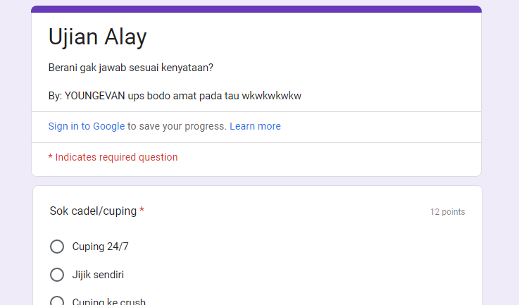 Link Tes Alay Google Docs Gratis! Seberapa Norak Kamu?