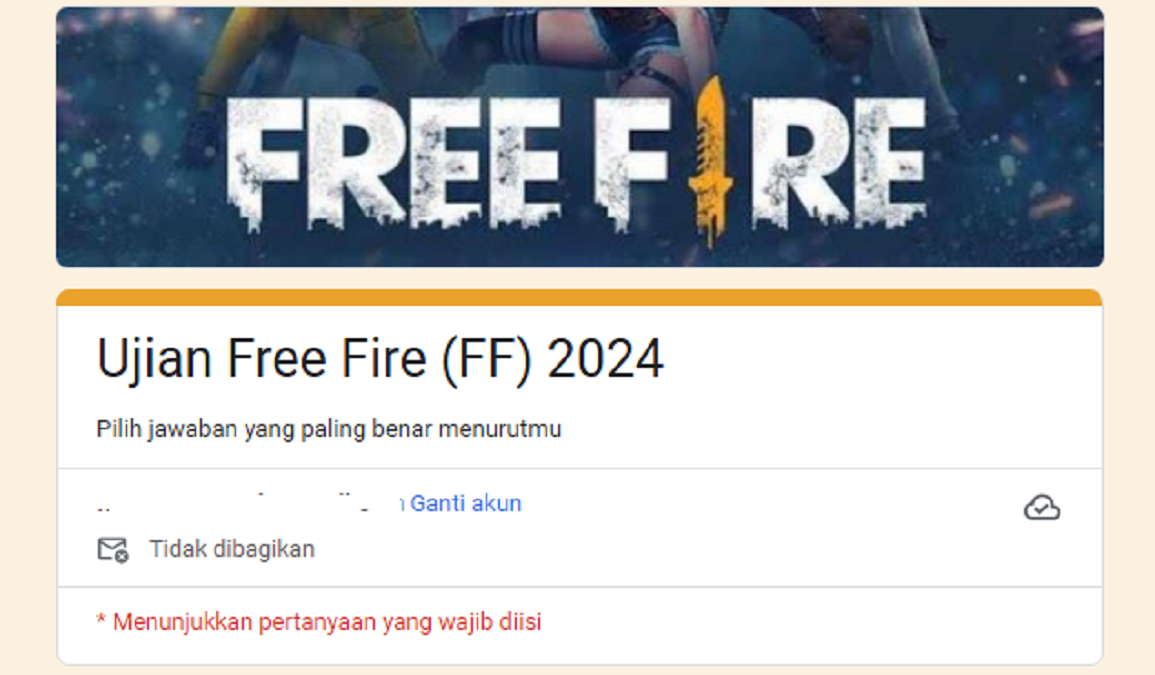 Yuk Coba Link Ujian Free Fire (FF) Google Form Tes Viral, Kamu Termasuk Pro Player?