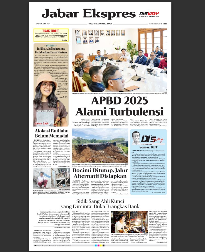 Epaper Jabar Ekspres 6 April 2024