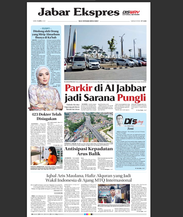 Epaper Jabar Ekspres 15 April 2024