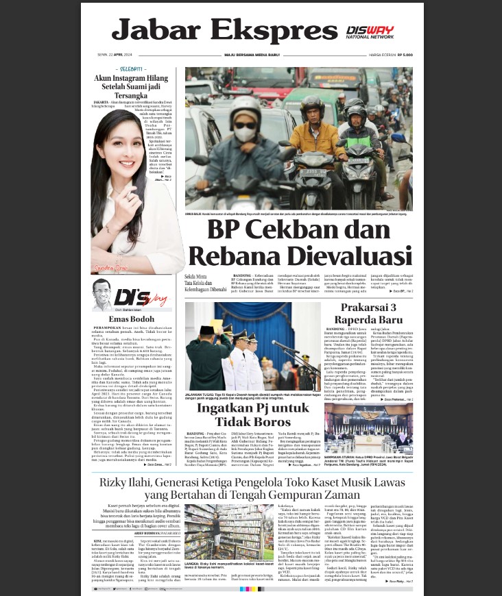 Epaper Jabar Ekspres 22 April 2024