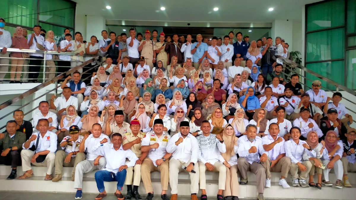 Jajaran kader Partai Gerindra Kota Bogor. (Yudha Prananda / Jabar Ekspres)