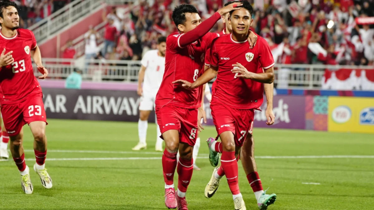 Marselino Ferdinan Pemain pencetak dua Gol di laga melawan Yordania, Piala Asia U-23 2024 (PSSI)