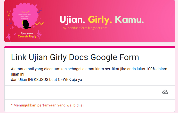 Ayo Coba Link Tes Girly 2024, Khusus Buat Cewe!