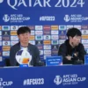 Shin Tae-yong saat siaran pers usai laga Indonesia VS Qatar (PSSI)