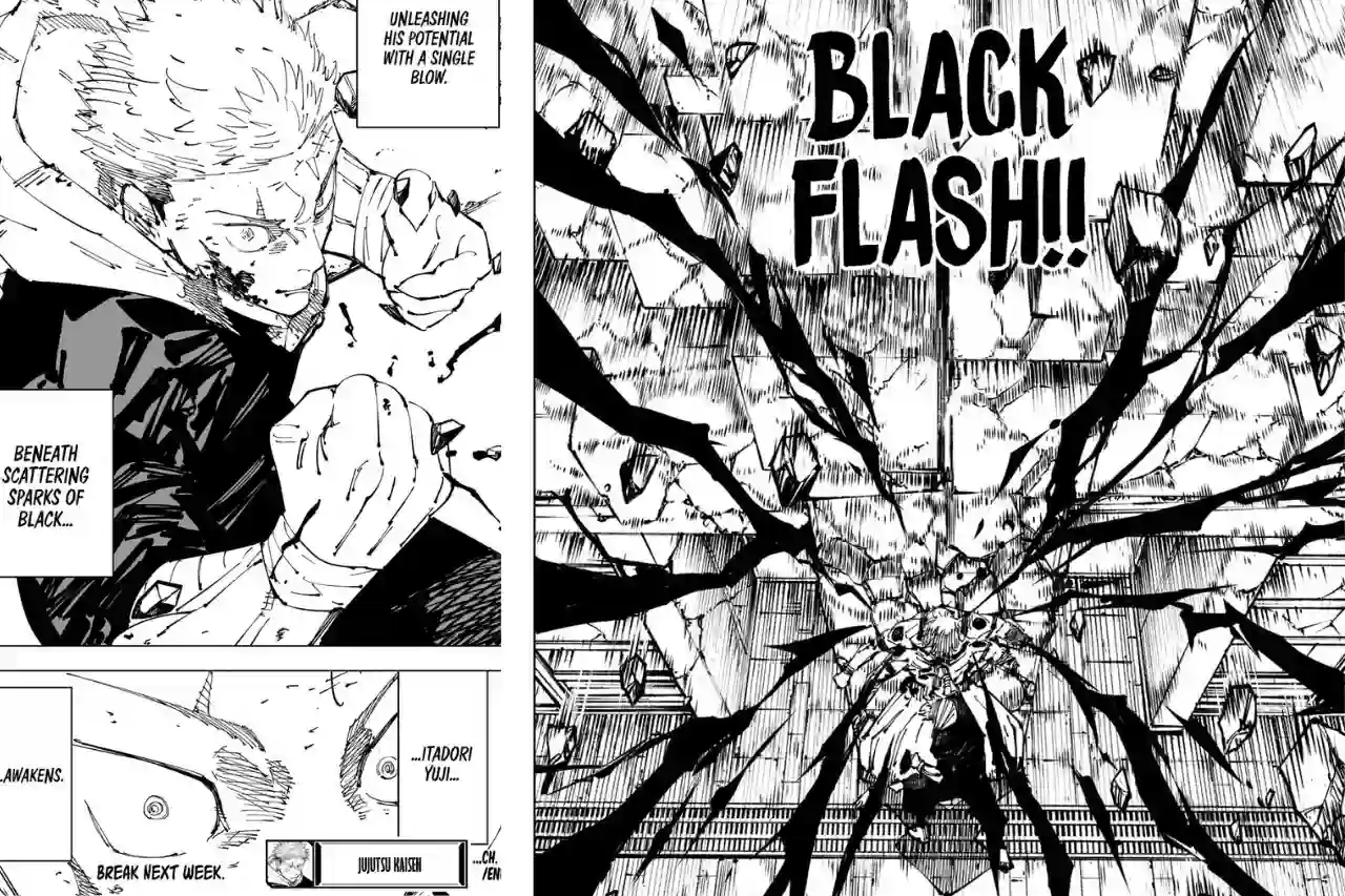Spoiler Jujutsu Kaisen Chapter 256: Yuji Ngamuk Mengeluarkan Black Flash Raksasa dalam Melawan Sukuna!
