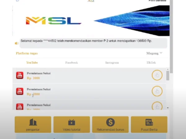 Waspada! MSL Aplikasi Penipuan Berkedok Tawarkan Keuntungan dari Media Sosial