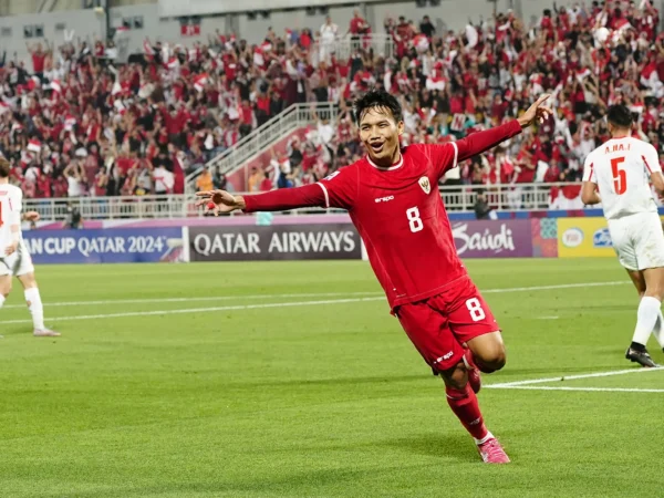 Witan Sulaeman saat selebrasi mencetak gol sejarah bagi Timnas Indonesia (PSSI)