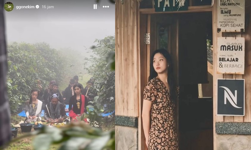 Unggahan Insta Story Kim Go Eun saat Berada di Garut JAwa Barat. (instagram @ggonekim)