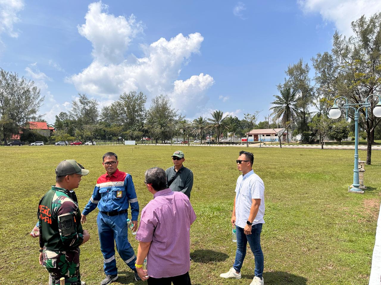 Persiapan Upacara Hari Lahir Pancasila 1 Juni di Pekan Baru Riau.