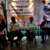 Diskusi menakar Pilgub Jabar yang digelar Indonesian Politics Research & Consulting (IPRC) di Kota Bandung, Senin 13 Mei 2024.