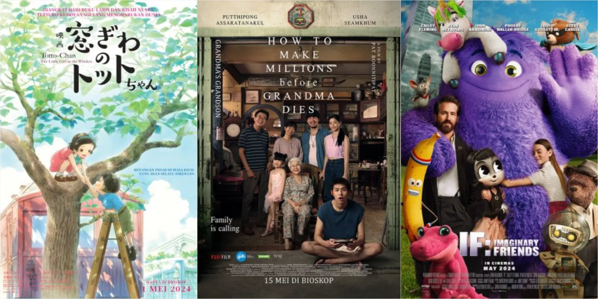 3 Poster Film Seru Tayang di Bioskop untuk Semua Umur, Termasuk Anak/ Kolase Laman CGV dan Cinema XXI