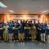 Jajaran Pengurus PDBI Kota Bogor periode 2023-2027 usai dilantik oleh Ketua PBDI Provinsi Jawa Barat, Brigjen Pol (Purn) Budi Setiawan, Senin (6/5). (Yudha Prananda / Jabar Ekspres)
