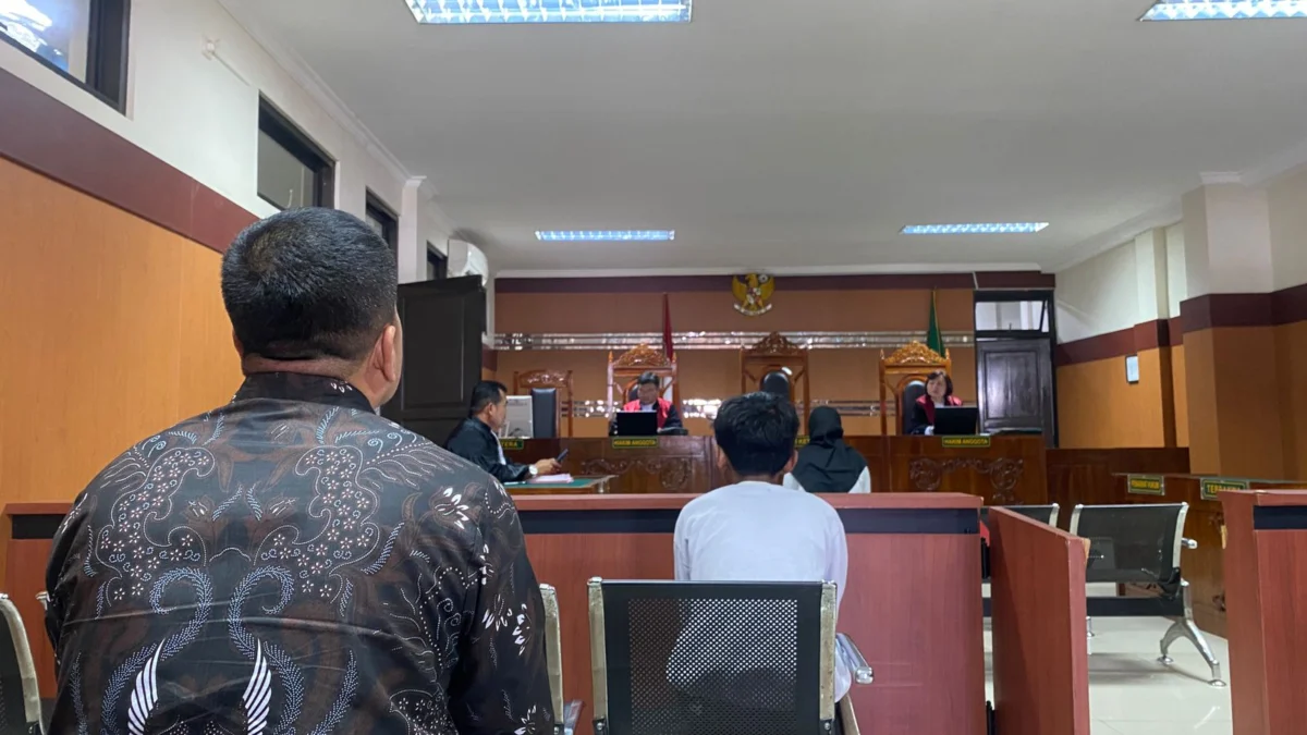 Suasana persidangan kelima kasus pembunuhan Debt Collector oleh IRT di Kota Sukabumi. Riki Achmad / Jabar Ekspres