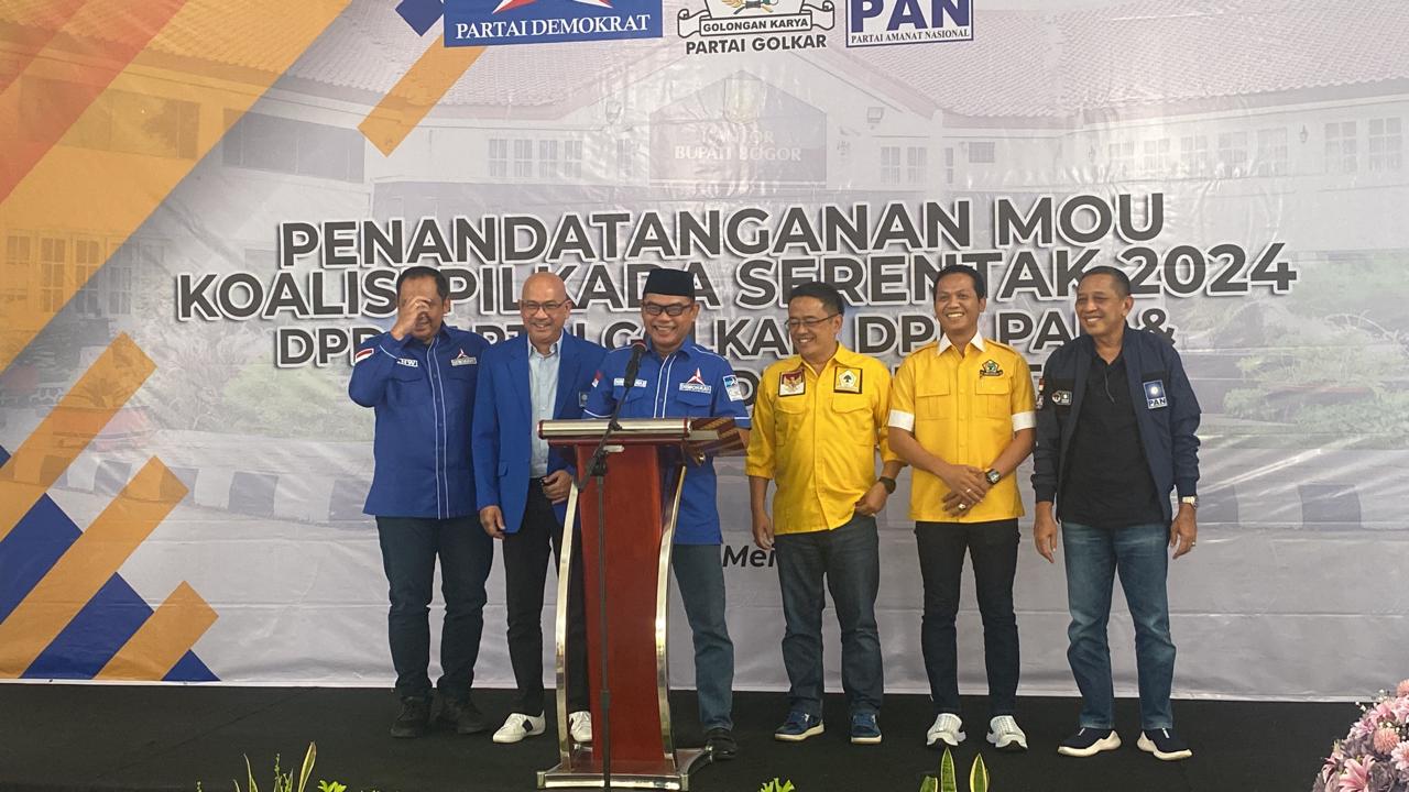 PAN, Golkar  dan Demokrat Resmi Koalisi Pilkada Kabupaten Bogor / Foto Istimewa