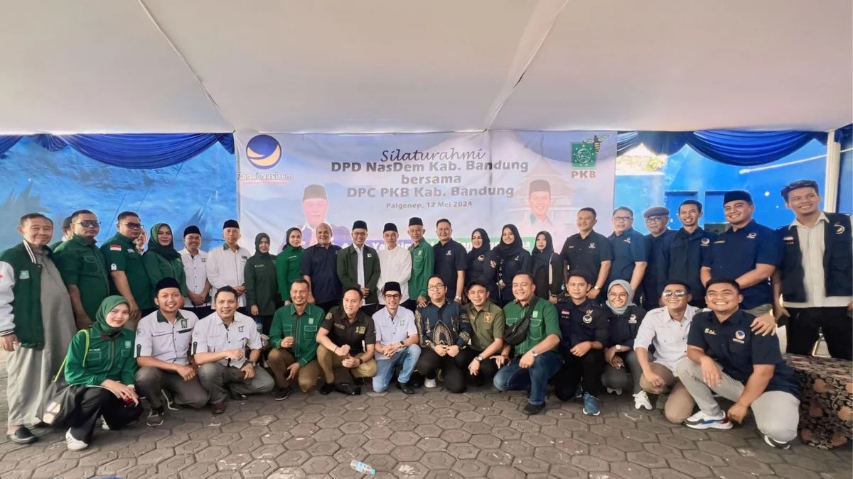 Partai Kebangkitan Bangsa (PKB) Kabupaten Bandung kunjungi Partai Nasdem dalam rangka silaturahmi jelang Pemilihan Kepala Daerah (Pilkada) 2024. Foto Istimewa