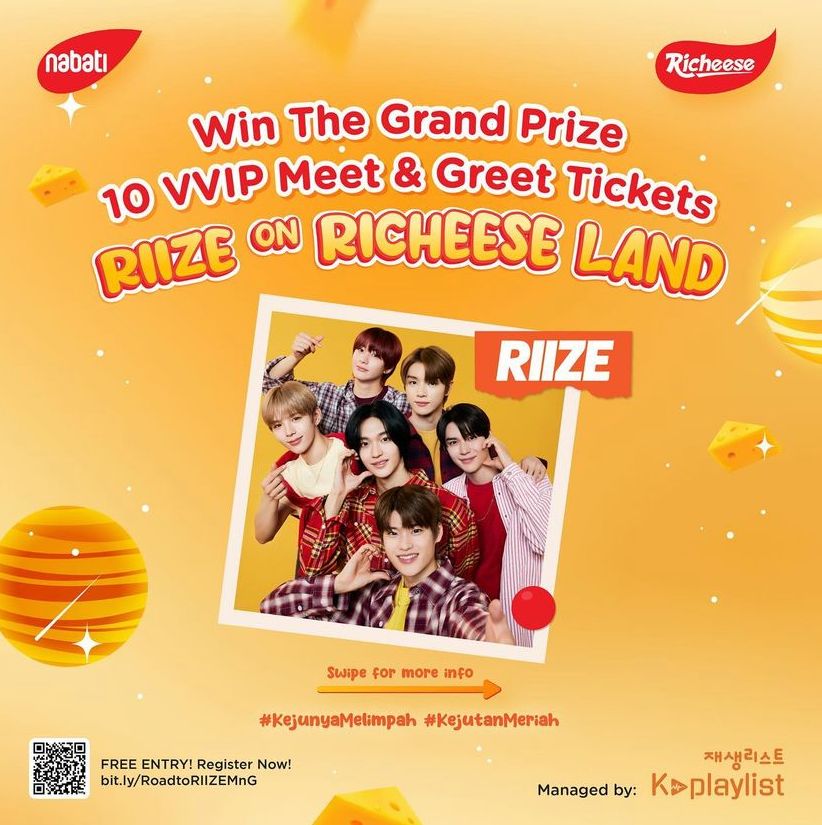 Meet & Greet RIIZE on Richeese Land, Daftarkan Diri Kamu Sekarang Juga! (Instagram: @kplaylist.id)