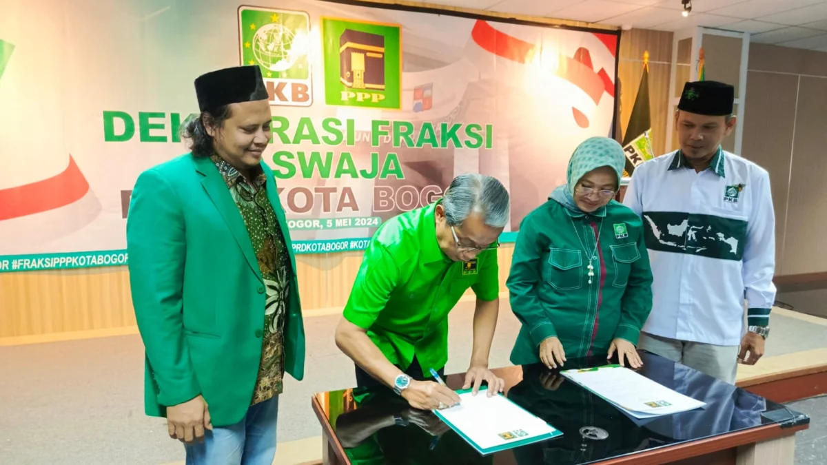 PKB-PPP Kota Bogor resmi bersatu bentuk Fraksi Aswaja, Minggu (5/5). (Yudha Prananda / Jabar Ekspres)