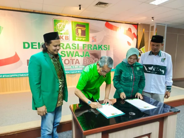 PKB-PPP Kota Bogor resmi bersatu bentuk Fraksi Aswaja, Minggu (5/5). (Yudha Prananda / Jabar Ekspres)
