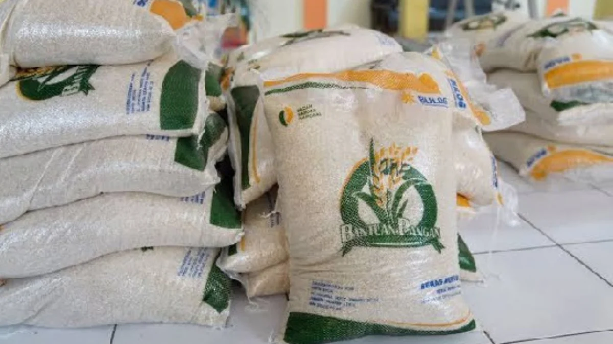 Program Bantuan beras 10 kg untuk masyarakat.
