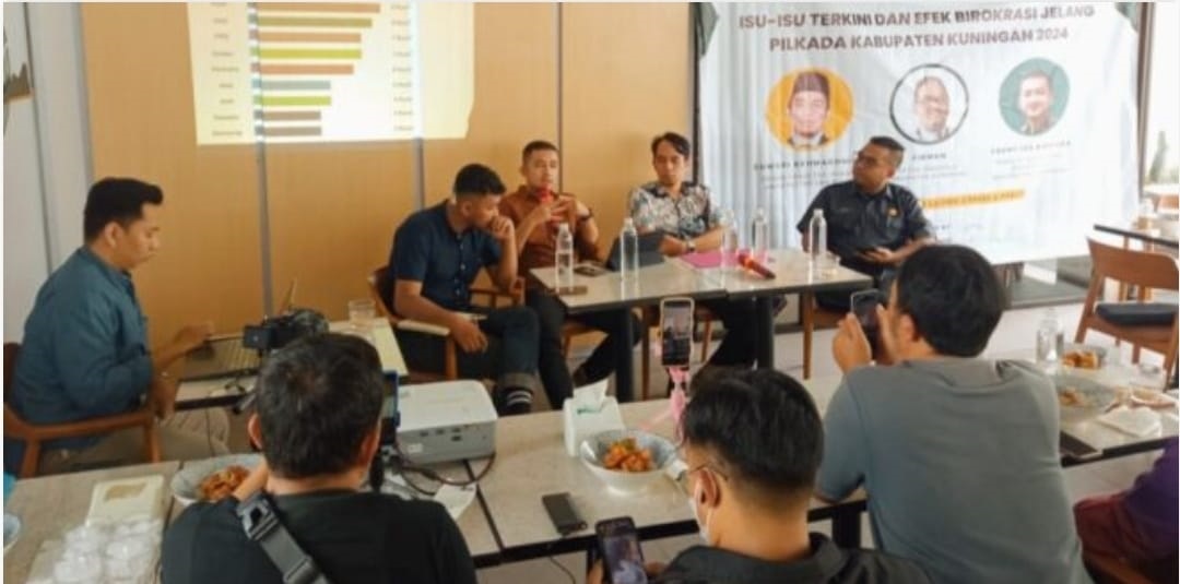 Peneliti IPRC menyoroti netralitas dan politisasi ASN di Pilkada 2024 yang disampaikan dalam konferensi pers di Kuningan, Selasa 25 Juni 2024.